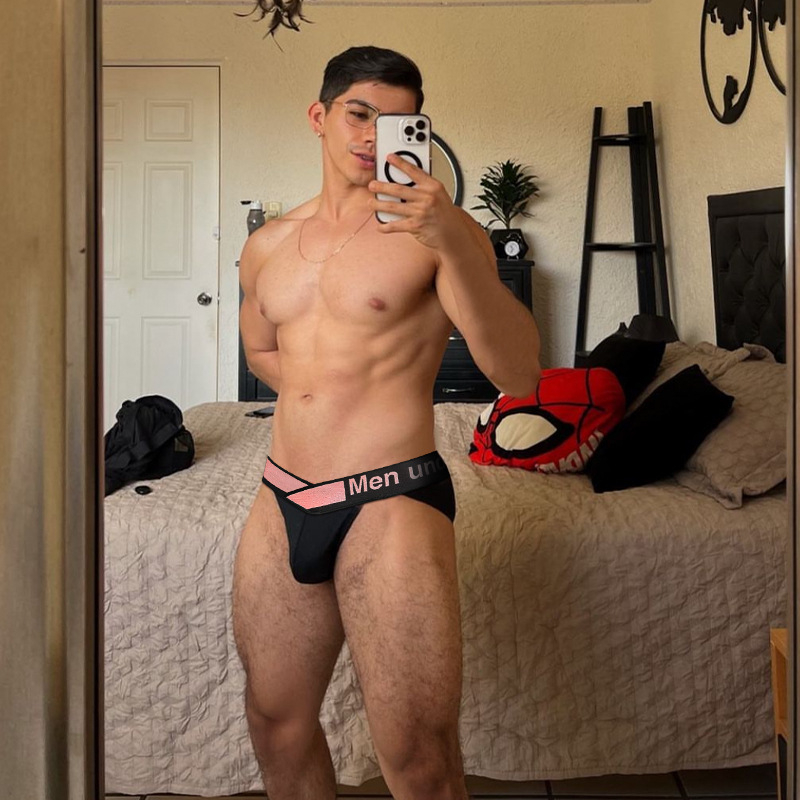 Naujos seksualios, aukšto iškirptės kelnaitės su dideliu V formos diržu, lazeriu pažymėtu gradiento juosmeniu, patogios besiūlės, žemo juosmens kelnaitės Mp232.