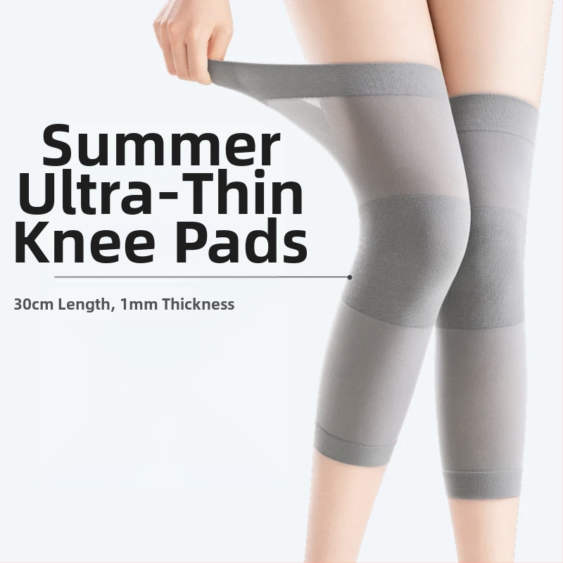 Genunchiere de vară ultra-subțiri, calde, pentru picioare reci, pentru bărbați și femei, pentru genunchiere articulare, aer condiționat, cameră rezistentă la frig, fără urme, subțiri și scurte