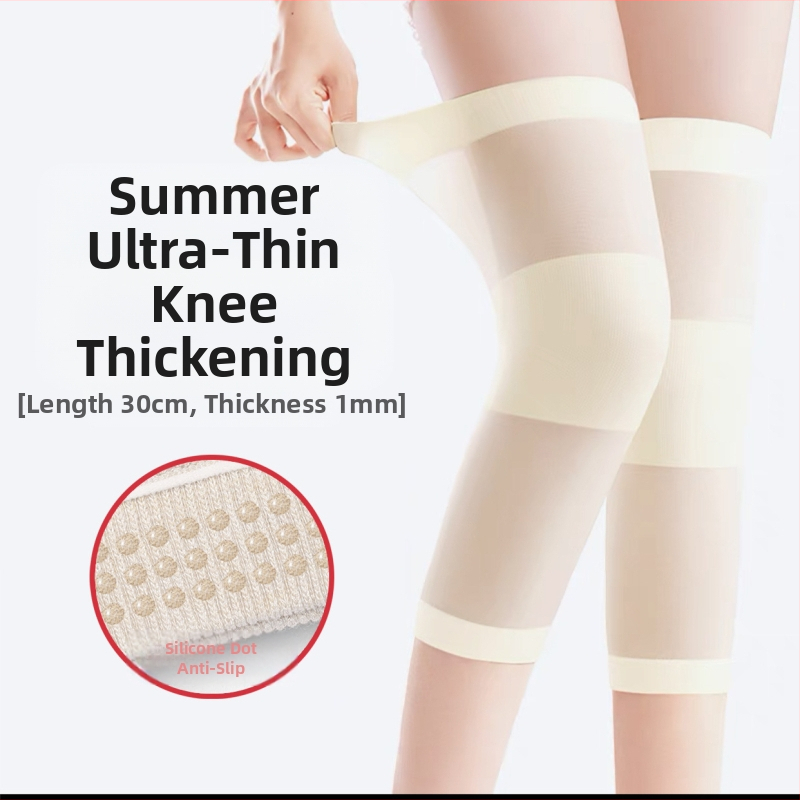 Genunchiere de vară ultra-subțiri, calde, pentru picioare reci, pentru bărbați și femei, pentru genunchiere articulare, aer condiționat, cameră rezistentă la frig, fără urme, subțiri și scurte