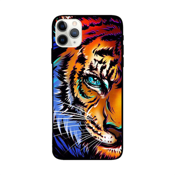 16 Husă de telefon pentru bărbați cu cap de tigru, pentru Apple 14 Pro Max, carcasă de protecție 15, carcasă rezistentă la căderi, mată 13