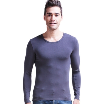 Vyriški šilti drabužiai apvaliu kaklu ilgomis rankovėmis rudens drabužiai vieno sluoksnio kvėpuojantys apatiniai marškinėliai rudens ir žiemos ploni terminiai apatiniai