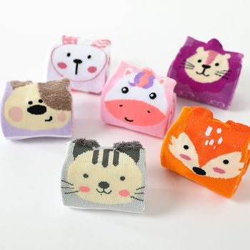 Laste armsad puuvillased põlvikud sukad tüdrukute poolkõrged sukad kevad- ja sügismultifilmilikud lääne stiilis kõrged sukad