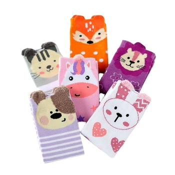 Laste armsad puuvillased põlvikud sukad tüdrukute poolkõrged sukad kevad- ja sügismultifilmilikud lääne stiilis kõrged sukad