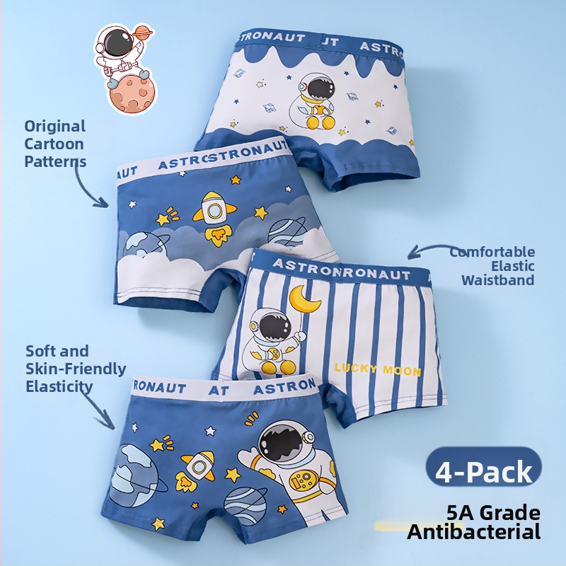 Vaikiški apatiniai, kūdikių bokserinės kelnaitės, antibakteriniai, kvėpuojantys šukuotos medvilnės šortai berniukams ir mergaitėms, vidutinio ir didelio dydžio vaikiškos bokserinės kelnaitės