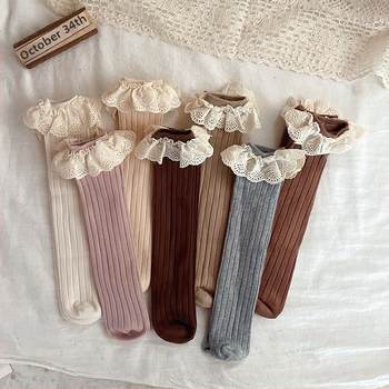 ins Dječje čipkaste čarape bez pete, čarape preko koljena za bebe srednje veličine, dječje čarape za jesen i zimu