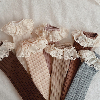 ins Dječje čipkaste čarape bez pete, čarape preko koljena za bebe srednje veličine, dječje čarape za jesen i zimu