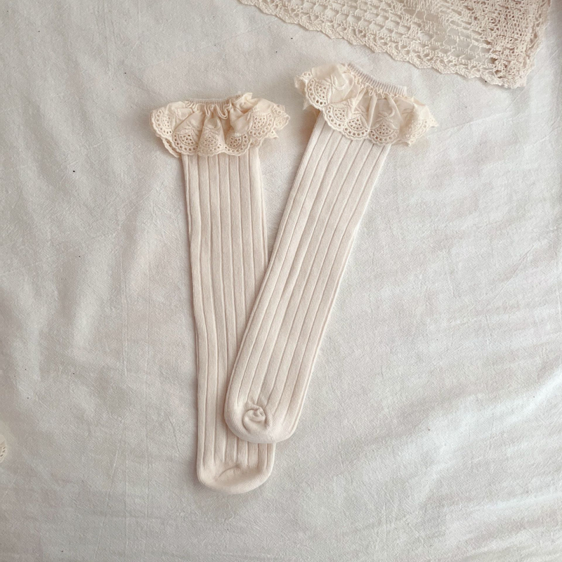 ins Dječje čipkaste čarape bez pete, čarape preko koljena za bebe srednje veličine, dječje čarape za jesen i zimu