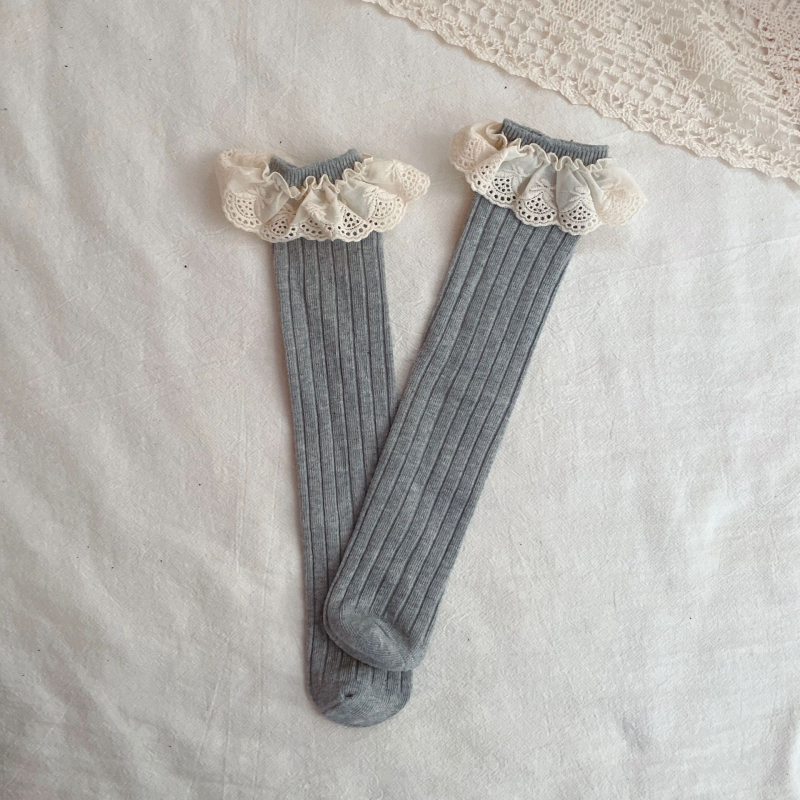ins Dječje čipkaste čarape bez pete, čarape preko koljena za bebe srednje veličine, dječje čarape za jesen i zimu