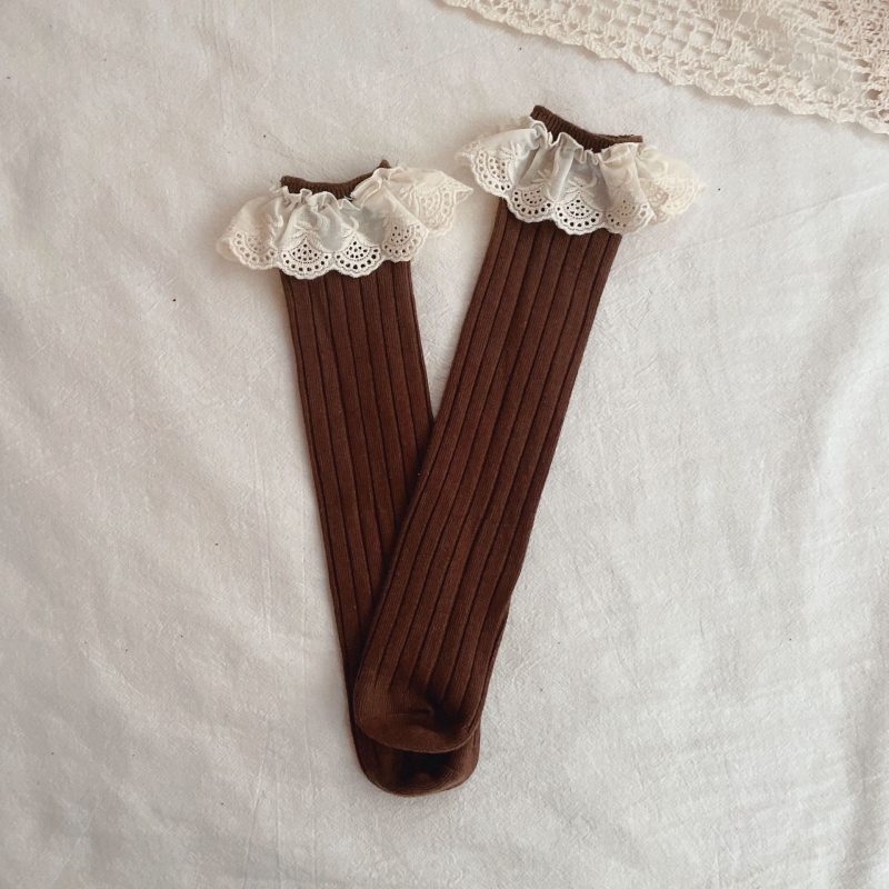 ins Dječje čipkaste čarape bez pete, čarape preko koljena za bebe srednje veličine, dječje čarape za jesen i zimu