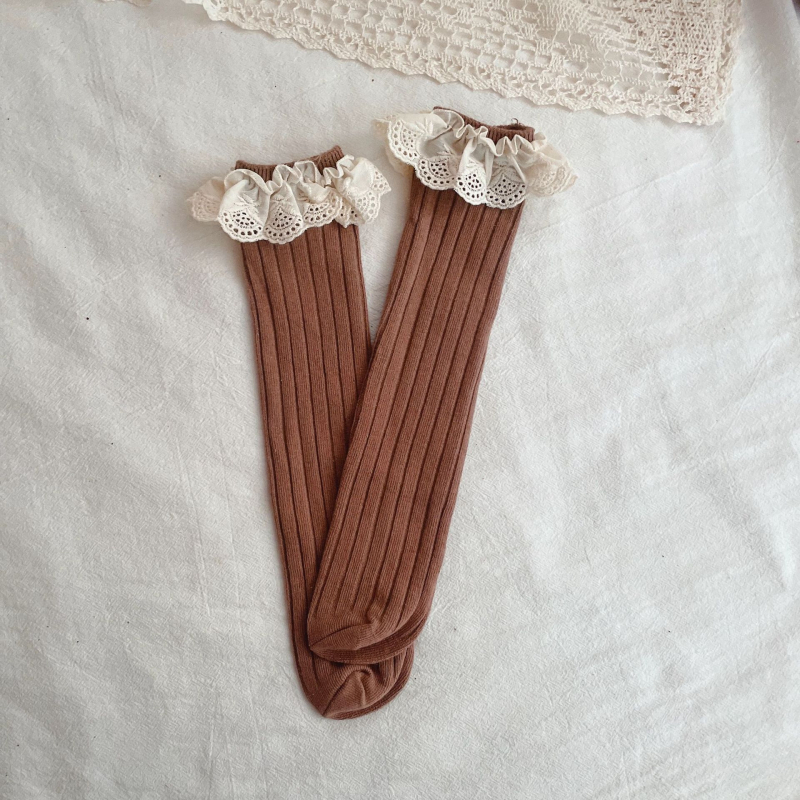 ins Dječje čipkaste čarape bez pete, čarape preko koljena za bebe srednje veličine, dječje čarape za jesen i zimu