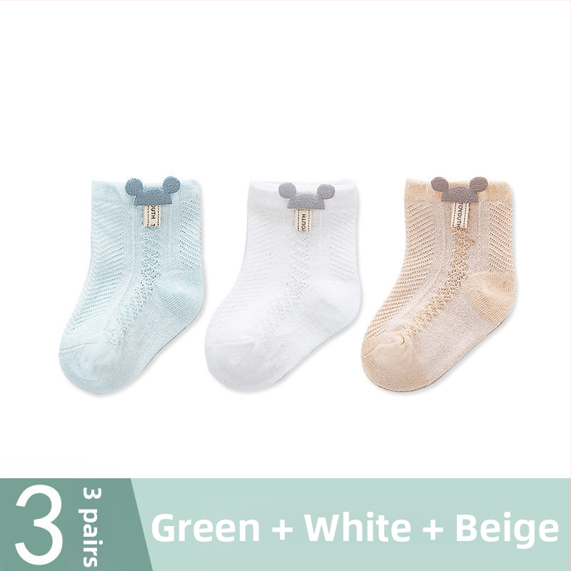 [Specialios] kūdikių kojinės, vasarinės, plonos, medvilninės, kvėpuojančios, trumpos, bekaulės, vaikiškos kojinės