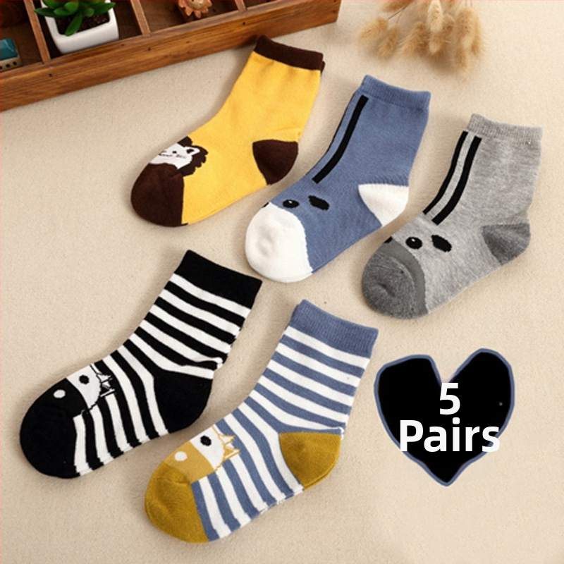 Sügis- ja talvesokid lastele, poistele ja tüdrukutele, kammitud puuvillased multifilmide dinosaurustega beebisokid, õpilaste sokid hulgimüügist