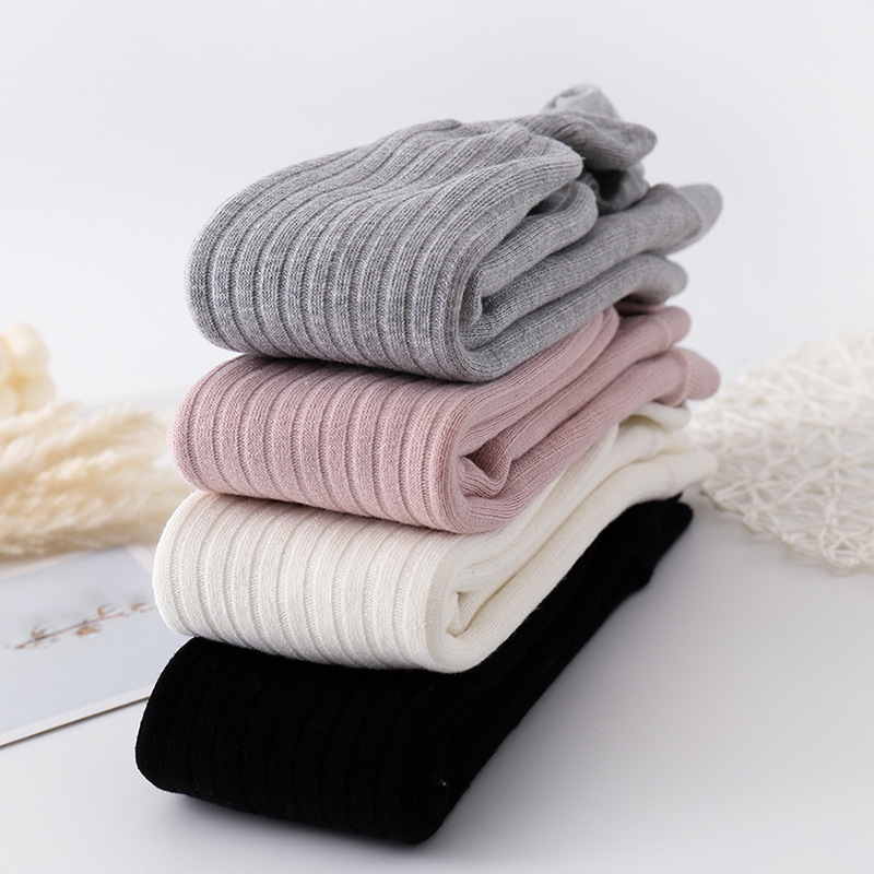 Colanți pentru fete, căptușiți cu fleece, îngroșați, din catifea de lapte pentru bebeluși, toamna și iarna 2024, culoare solidă, ultra-groși