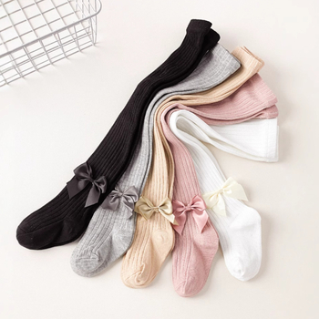 Proljetne tajice za djevojčice s mašnom, plesne čarape, dječje velike PP najlonke, prozračne, za bebe