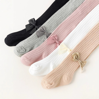 Proljetne tajice za djevojčice s mašnom, plesne čarape, dječje velike PP najlonke, prozračne, za bebe