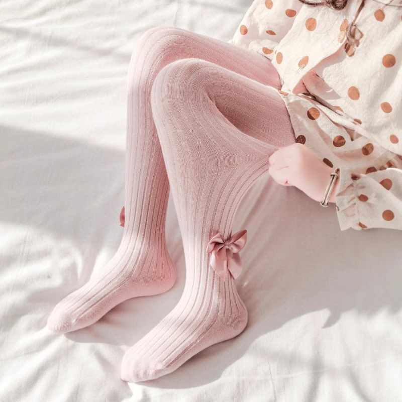 Proljetne tajice za djevojčice s mašnom, plesne čarape, dječje velike PP najlonke, prozračne, za bebe