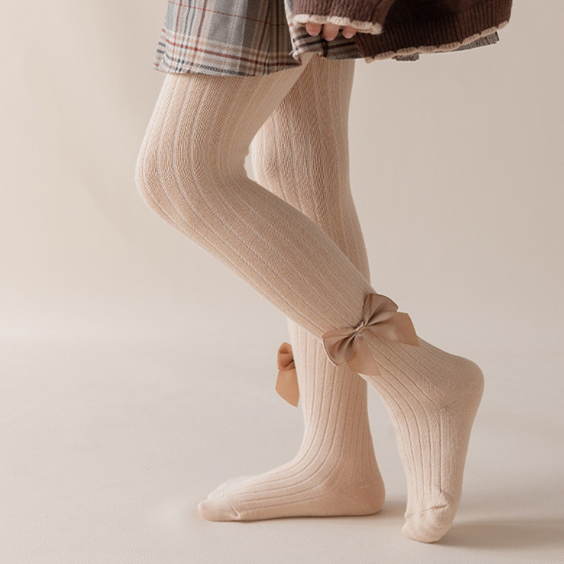 Proljetne tajice za djevojčice s mašnom, plesne čarape, dječje velike PP najlonke, prozračne, za bebe