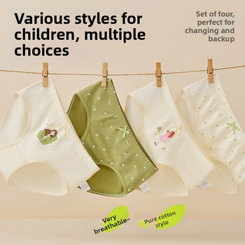 Εσώρουχα για κορίτσια από καθαρό βαμβάκι, κατηγορίας Α, τρίγωνο, μεσαίου και μεγάλου μεγέθους, 9-12 ετών, που δεν κόβουν τα οπίσθια