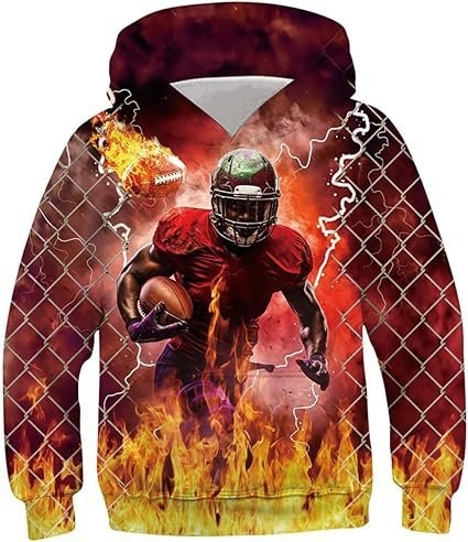 Amazoni piiriülene uus kuum pikkade varrukatega kapuutsiga 3D-digitaalprintimise spordiseeria laste rõivad lahtised džersid mehed