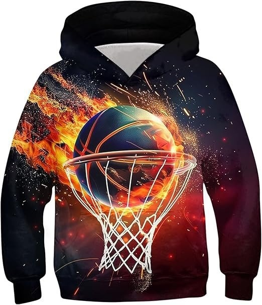 Amazoni piiriülene uus kuum pikkade varrukatega kapuutsiga 3D-digitaalprintimise spordiseeria laste rõivad lahtised džersid mehed