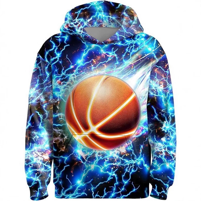 Amazoni piiriülene uus kuum pikkade varrukatega kapuutsiga 3D-digitaalprintimise spordiseeria laste rõivad lahtised džersid mehed