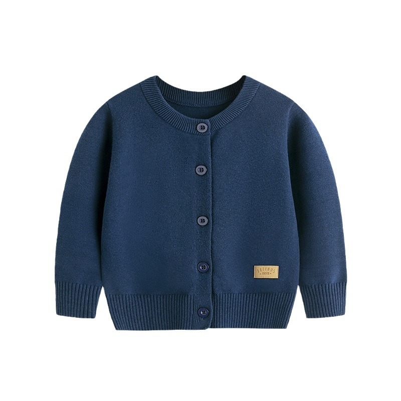 Uus kevad- ja sügisene Euroopa ja Ameerika stiilis laste kootud kardigan poistele, puhtast puuvillast kampsun väikelastele ja vanematele lastele