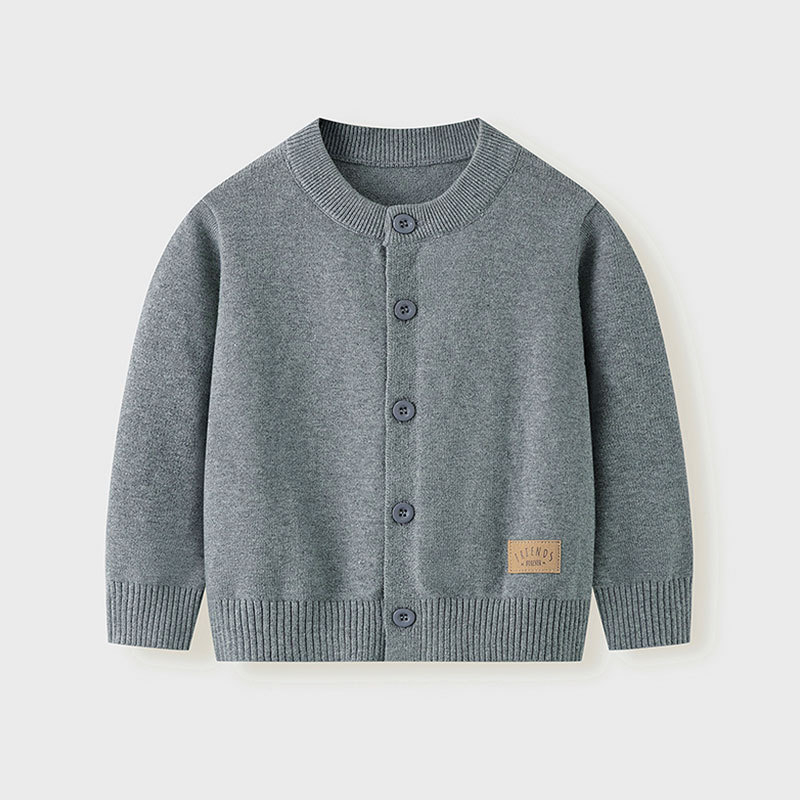Uus kevad- ja sügisene Euroopa ja Ameerika stiilis laste kootud kardigan poistele, puhtast puuvillast kampsun väikelastele ja vanematele lastele