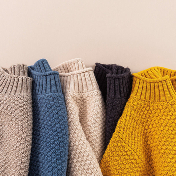 Poiste kampsun 2024. Uus kena sügis-talvine keskmise ja suure laste kootud laste topp mugav tüdrukute paksendatud pullover