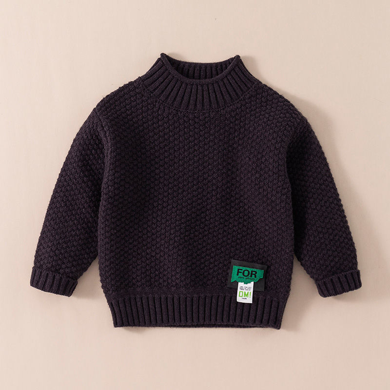 Poiste kampsun 2024. Uus kena sügis-talvine keskmise ja suure laste kootud laste topp mugav tüdrukute paksendatud pullover