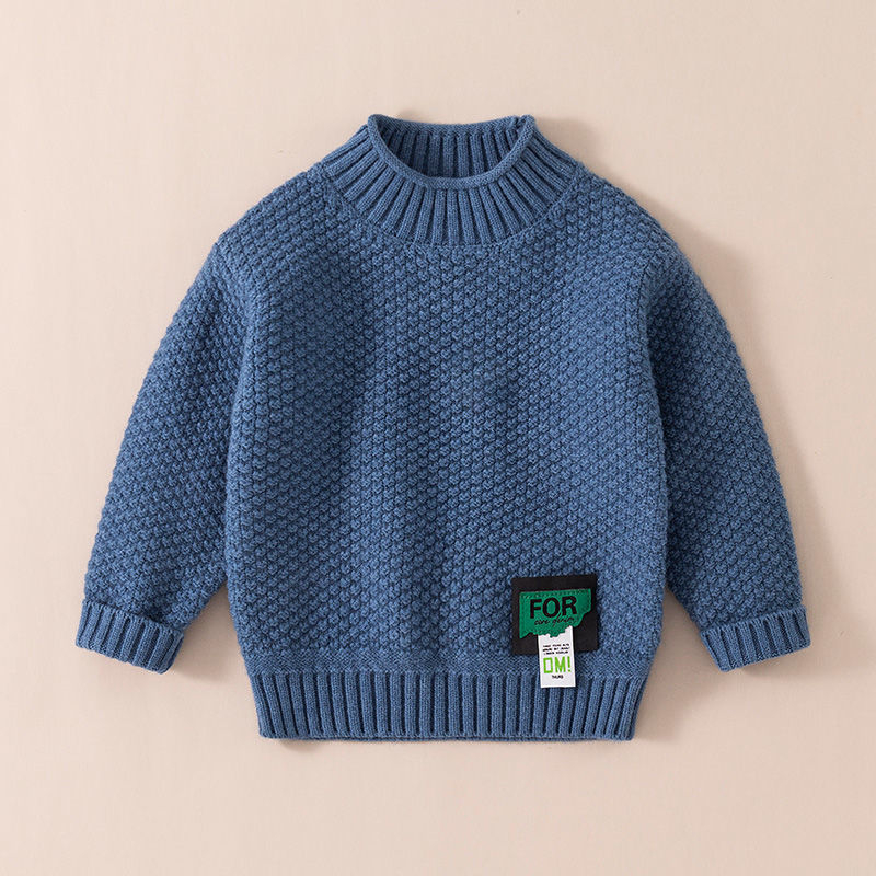 Poiste kampsun 2024. Uus kena sügis-talvine keskmise ja suure laste kootud laste topp mugav tüdrukute paksendatud pullover