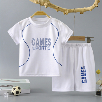 Naujas vaikiškas krepšinio kostiumas berniukui, greitai džiūstantis vasarinis kostiumas, moteriškas, kūdikio, vidutinio ir didelio dydžio vaikiškas trumpomis rankovėmis sportinis kostiumas