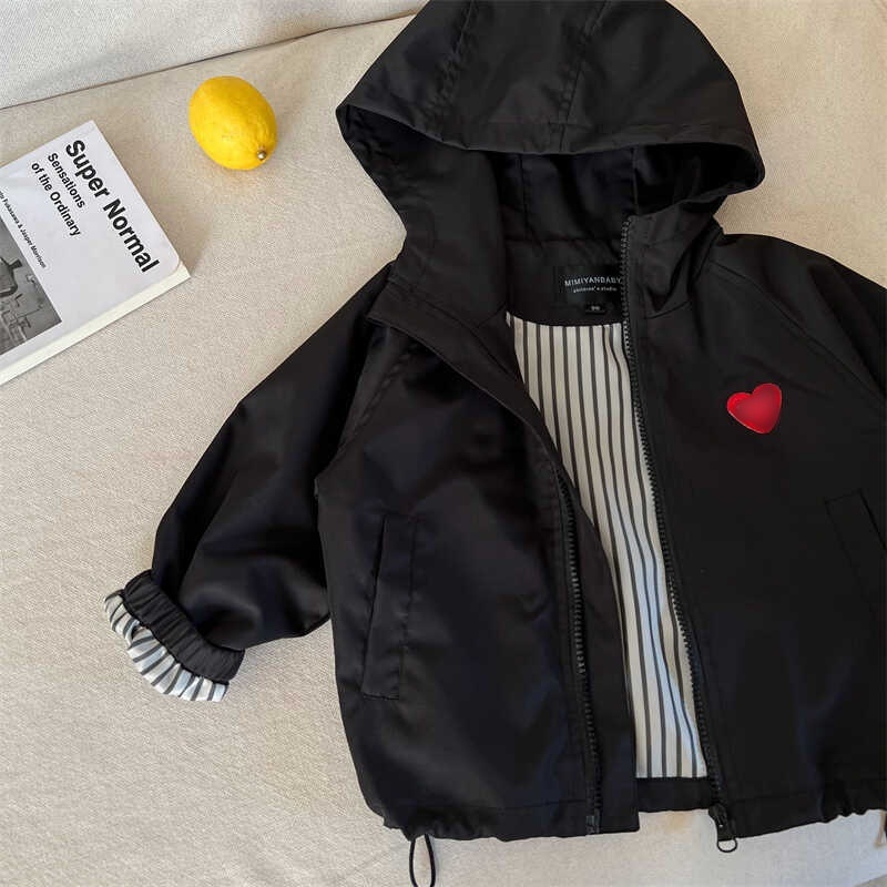 Dječji kaput, jesenski kaput u korejskom stilu za dječake, elegantno izvezen, kaput s reverom, kratka majica s patentnim zatvaračem za bebe