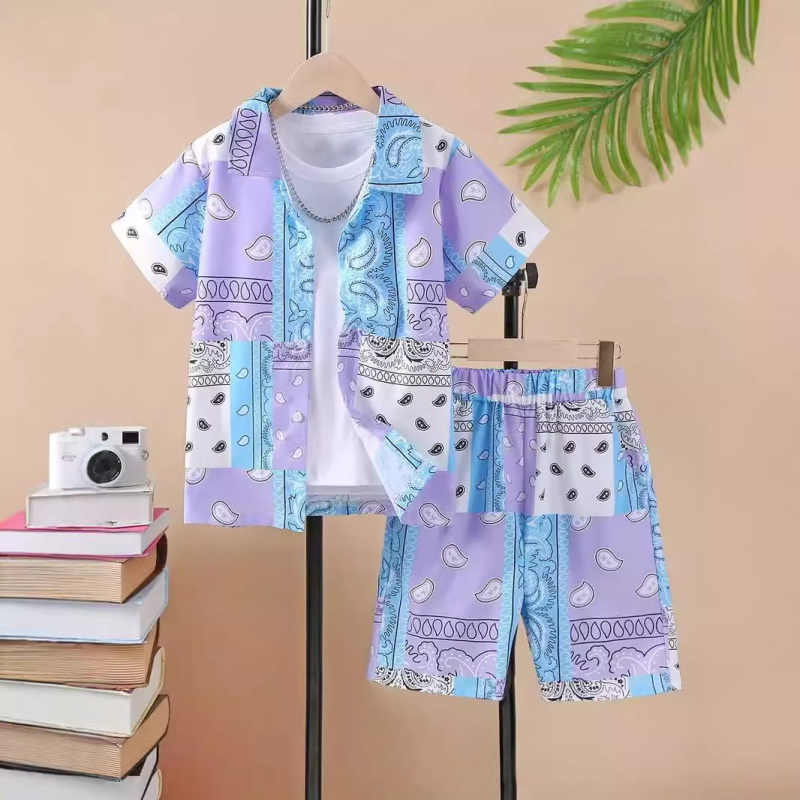 Tüdrukute revääriga lühikeste varrukatega särkülikond 2024 uus kevad- ja sügisene lääne stiilis suurtele lastele mõeldud kaheosaline ülikond RD02 RG01