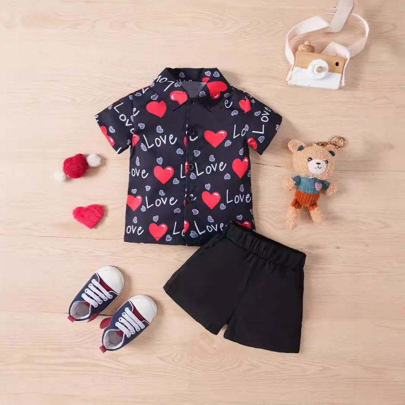 Tüdrukute revääriga lühikeste varrukatega särkülikond 2024 uus kevad- ja sügisene lääne stiilis suurtele lastele mõeldud kaheosaline ülikond RD02 RG01