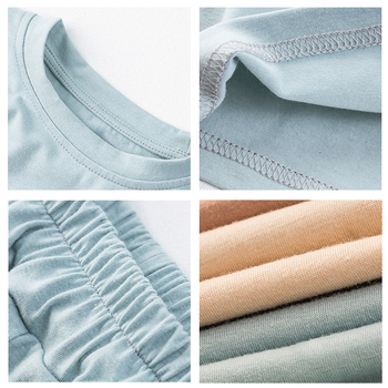 2025 Explosions Καλοκαίρι Μικρό και Μεσαίο Κοστούμι για Αγόρια Κοστούμι για Κορίτσια Παιδικό Βαμβακερό Σορτς με Κοντά Μανίκια Μονόχρωμο Casual All-match