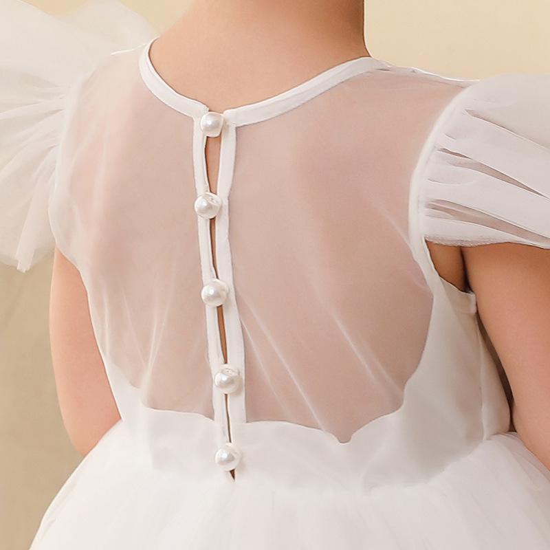 2024 m. užsienio prekybos nauja mergaičių suknelė, lengva prabangi nišinė šeimininko vaikiška vestuvinė suknelė, spektaklio suknelė mažos mergaitės princesės suknelė