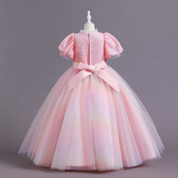 Mergaičių tinklinė vaikiška suknelė madinga kūdikių mergaičių vakarinė suknelė mergaičių princesės suknelė gamyklinė didmeninė prekyba vienetinė suknelė