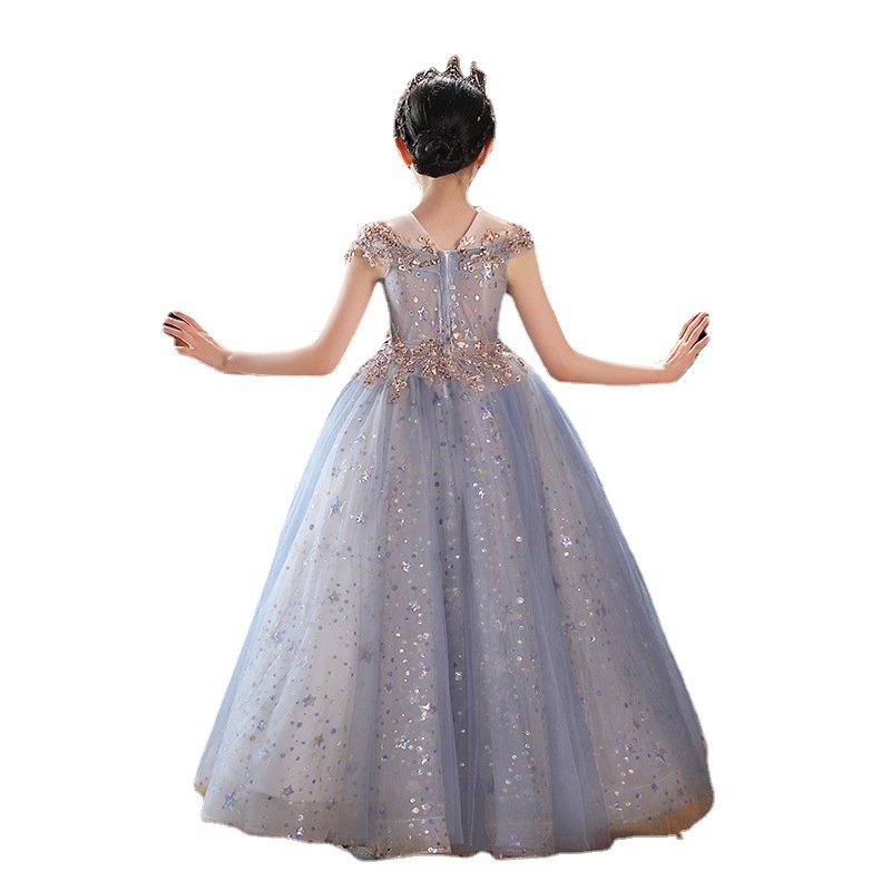 Laste kleit Printsessi kleit Catwalk klaverietenduse kleit Lilleneiu Väikese printsessi õhtukleit
