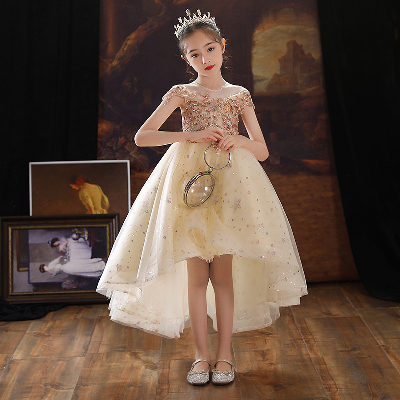 Laste kleit Printsessi kleit Catwalk klaverietenduse kleit Lilleneiu Väikese printsessi õhtukleit