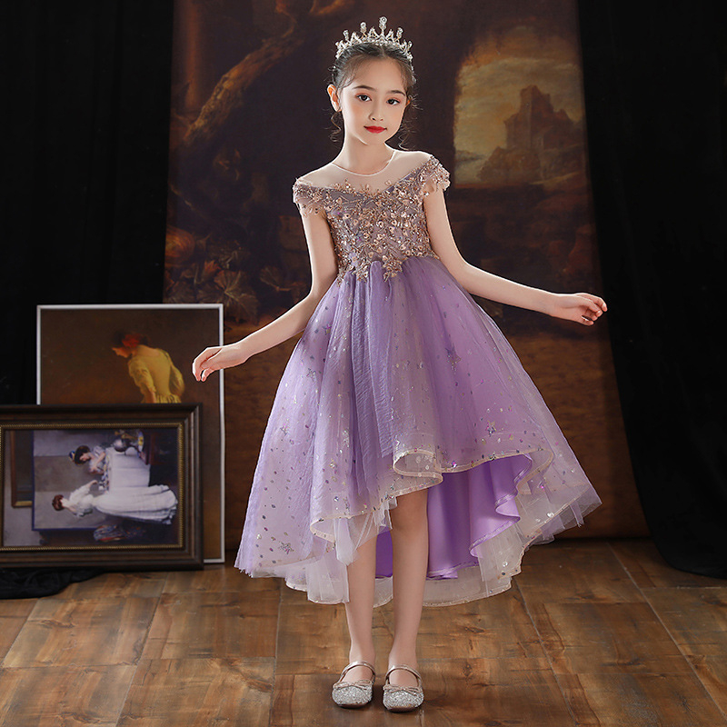 Laste kleit Printsessi kleit Catwalk klaverietenduse kleit Lilleneiu Väikese printsessi õhtukleit