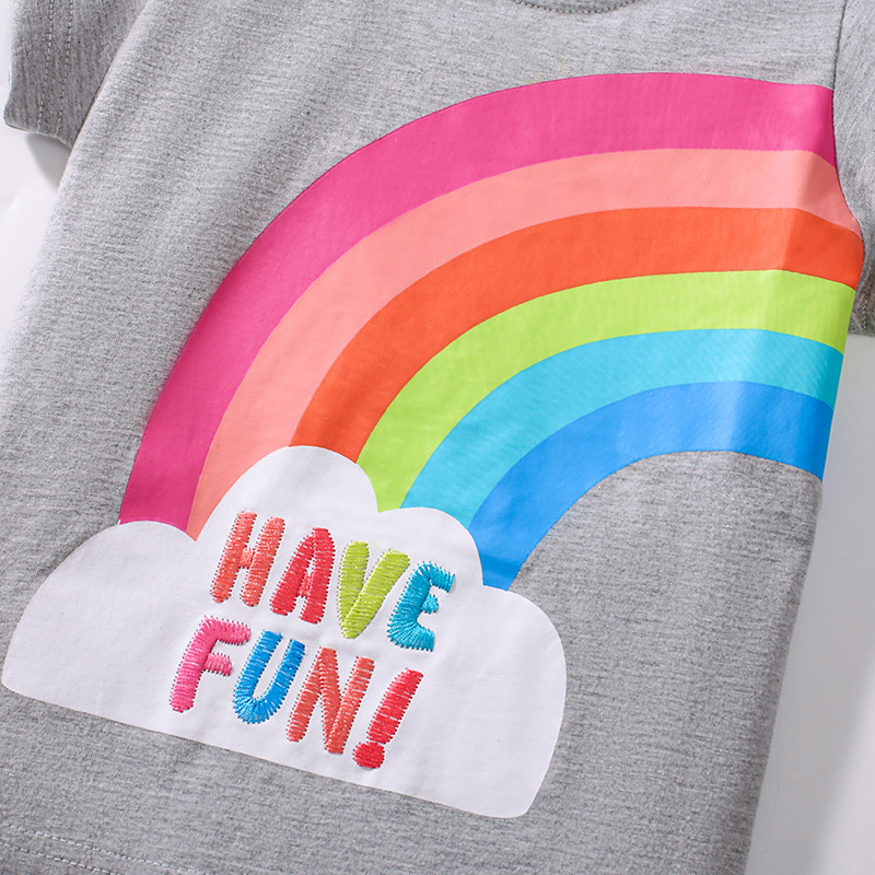 Little Maven cezhraničný dievčenský oblek letné roztomilé dúhové dievčatá dvojdielne európske a americké detské oblečenie veľkoobchod