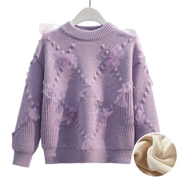 Tüdrukute kampsun printsessi stiilis talvel Moodne sügis- ja talvine lääne stiilis kampsun suurtele lastele Tüdrukute aluskihi kampsun Kampsun suurtele lastele