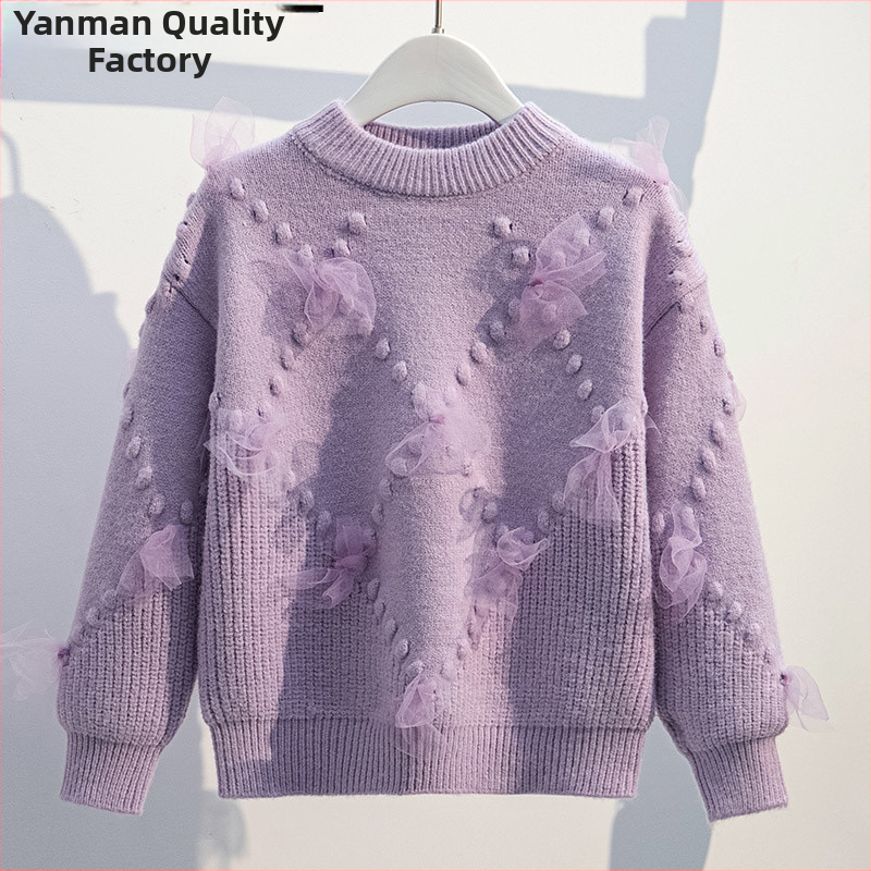 Tüdrukute kampsun printsessi stiilis talvel Moodne sügis- ja talvine lääne stiilis kampsun suurtele lastele Tüdrukute aluskihi kampsun Kampsun suurtele lastele