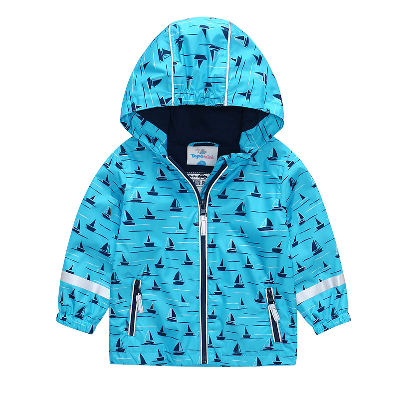 Tvornički direktno novi dječaci europske i američke kvalitete vjetrovka za proljeće i jesen tanki plus baršunasti kaput