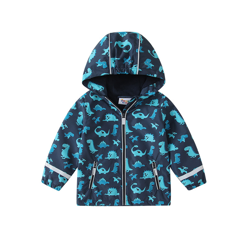 Tvornički direktno novi dječaci europske i američke kvalitete vjetrovka za proljeće i jesen tanki plus baršunasti kaput