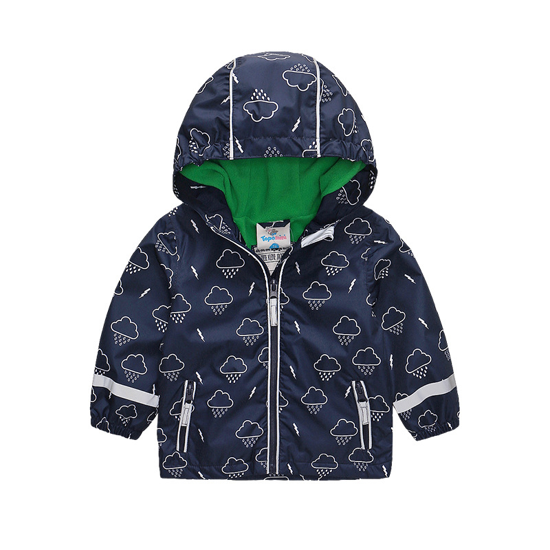 Tvornički direktno novi dječaci europske i američke kvalitete vjetrovka za proljeće i jesen tanki plus baršunasti kaput