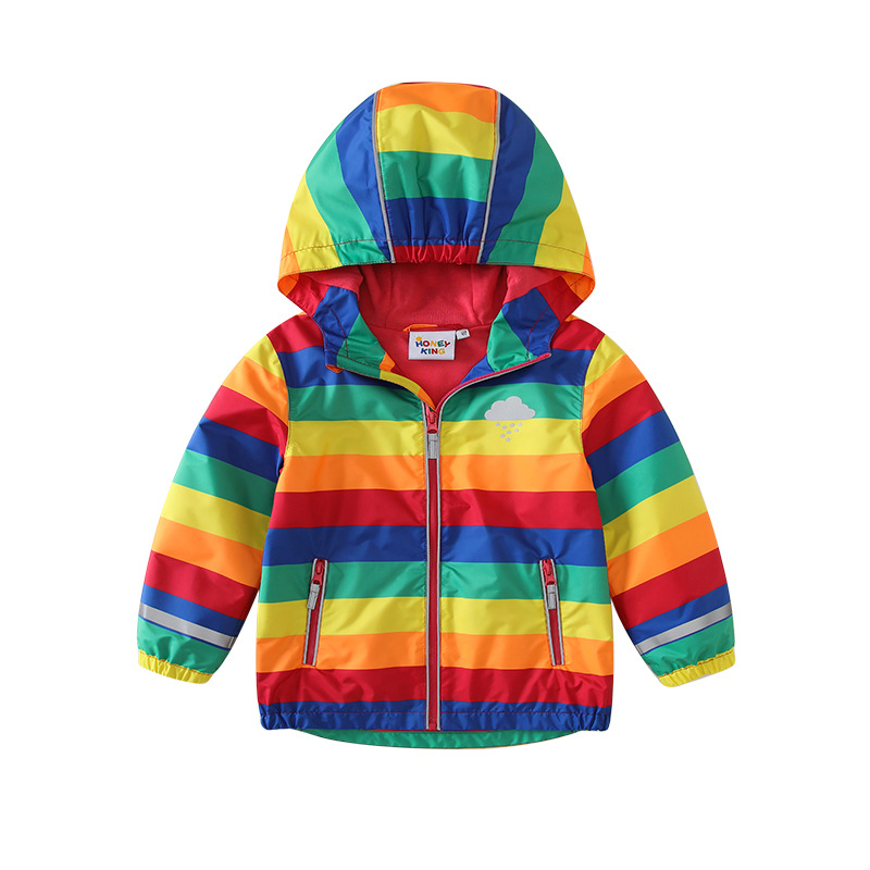 Tvornički direktno novi dječaci europske i američke kvalitete vjetrovka za proljeće i jesen tanki plus baršunasti kaput