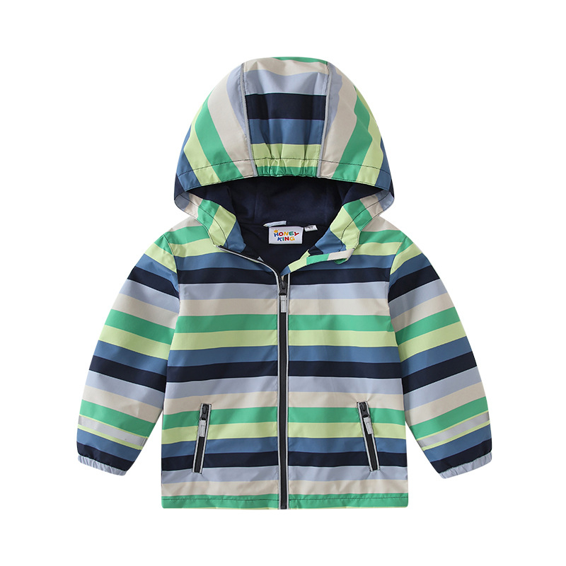 Tvornički direktno novi dječaci europske i američke kvalitete vjetrovka za proljeće i jesen tanki plus baršunasti kaput