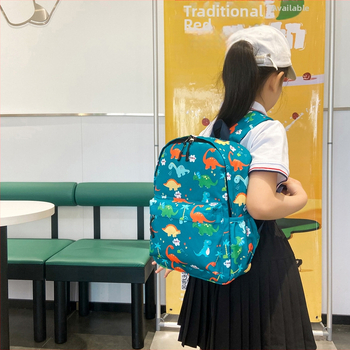 Pārrobežu ārējās tirdzniecības dzīvnieku dinozauru skolas soma zēniem un meitenēm bērnudārza mugursoma ceļojumu uzkodu mugursoma bērniem viegls