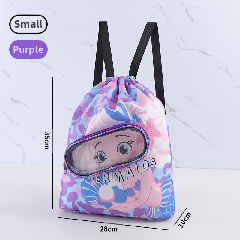 Laste ujumiskott, märg- ja kuiveraldusega veekindel hoiukott, spetsiaalne ujumisprillide hoiukott poistele ja tüdrukutele ujumiseks